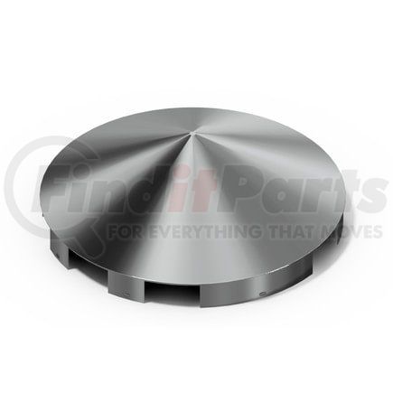 American Chrome 16240 Axle Hub Cap - Front, 6 -Notch Uneven, 8.72" OD, 3.08" Height, Chrome, Conical