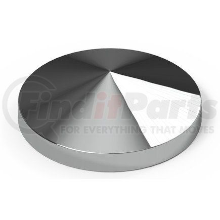 American Chrome 16940 Axle Hub Cap - Rear, 8 in. ID, 3.08 in. Height, Chrome, Conical