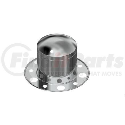 American Chrome 83113 Rear Axle Cover Kit with Removable Baby Moon Cap, Hub-Piloted, Stainless