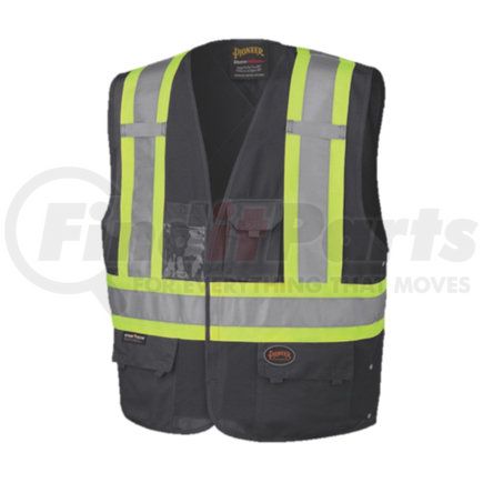 Pioneer Safety V1021571U-2/3XL Safety Vest - Black, Size 2XL/3XL