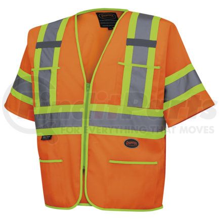 Pioneer Safety V1023550U-L Polyester Sleeved Safety Vest