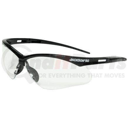 Jackson Safety 50001 Jackson SG Safety Glasses - Clear Lens, Black Frame, Sta-Clear™ Anti-Fog, Indoor