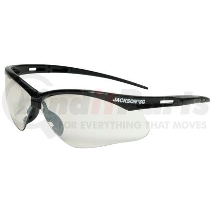 Jackson Safety 50004 Jackson SG Safety Glasses - Indoor/Outdoor Lens, Black Frame, Hardcoat Anti-Scratch, Indoor/Outdoor