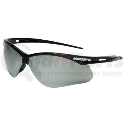 Jackson Safety 50006 Jackson SG Safety Glasses - Smoke Mirror Lens, Black Frame, Hardcoat Anti-Scratch, Outdoor