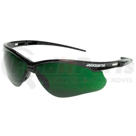 Jackson Safety 50010 Jackson SG Safety Glasses - I.R 5.0, Black Frame, Hardcoat Anti-Scratch, Medium Cutting And Brazing