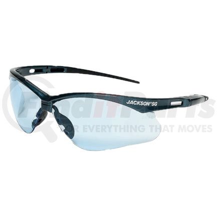 Jackson Safety 50011 Jackson SG Safety Glasses - Light Blue Lens, Blue Frame, Hardcoat Anti-Scratch, Indoor