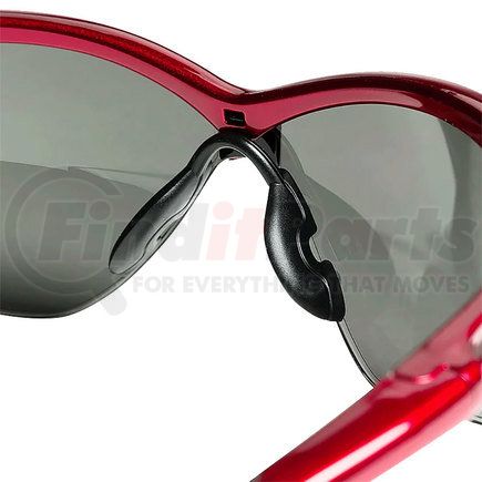 Jackson Safety 50016 Jackson SG Safety Glasses - Smoke Lens, Red Frame, Hardcoat Anti-Scratch, Outdoor