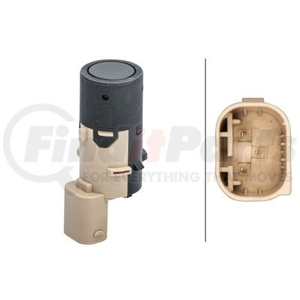 HELLA 358141581 Sensor, parking assist - straight - 3-pin connector - Plugged - Paintable