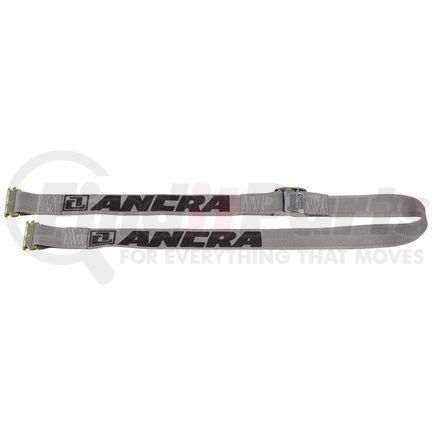 ANCRA 40602-18 - cambuckle tie down strap - 192 in., gray, for 833 lbs. working load limit, with e-fitting end, logistic strap | 16' cam buckle logistic strap