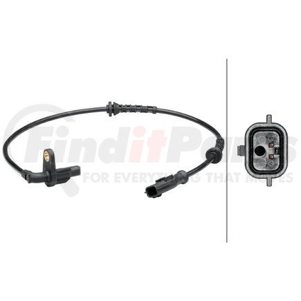 HELLA 012679101 Sensor, wheel speed - 2-pin connector - Rear - Cable: 510mm