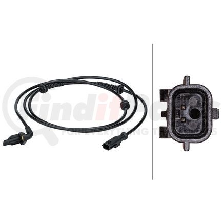 HELLA 012679281 Sensor, wheel speed - 2-pin connector - Rear - Cable: 1635mm