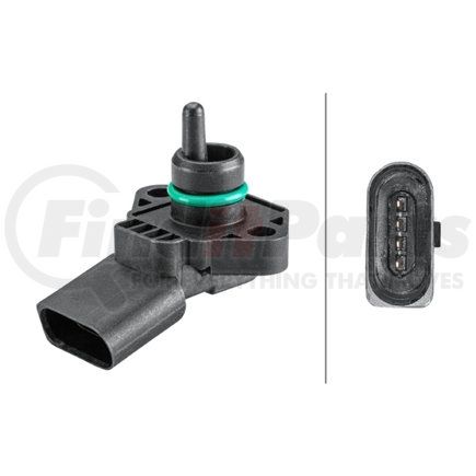 HELLA 358152151 Intake Manifold Pressure Sensor, 4-Pin Connector, Bolted