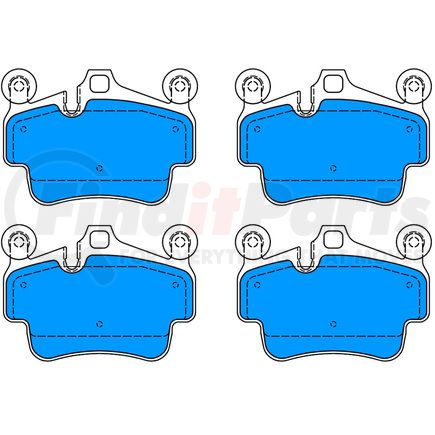 ATE BRAKE PRODUCTS 604842 ATE Original Semi-Metallic Front Disc Brake Pad Set 604842 for Porsche