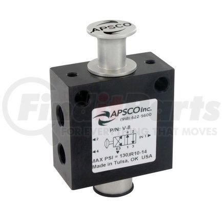 APSCO V-8 - hydraulic cab air control valve, 4-way, push/pull, single spool, 2-position | air brake four-circuit protection valve