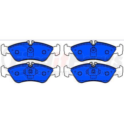 ATE Brake Products 607084 ATE Semi-Metallic Rear Disc Brake Pad Set 607084 for Dodge, Freightliner