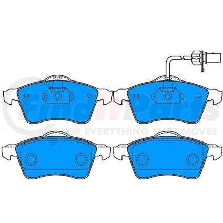 ATE Brake Products 607124 ATE Original Semi-Metallic Front Disc Brake Pad Set 607124 for Volkswagen