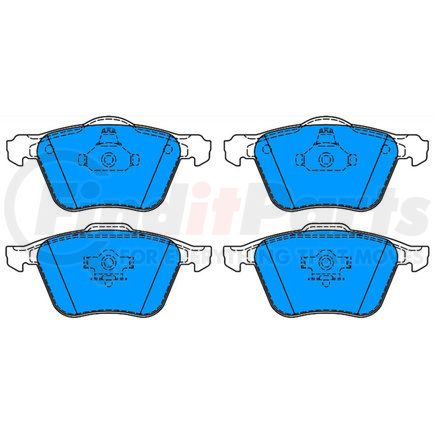 ATE Brake Products 607187 ATE Original Semi-Metallic Front Disc Brake Pad Set 607187 for Volvo