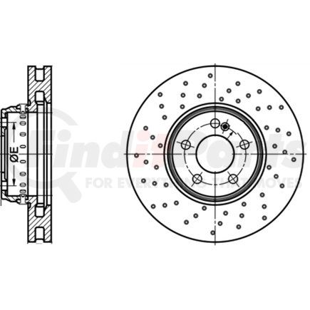 ATE Brake Products 432300 ATE Original Front Disc Brake Rotor 432300 for Mercedes Benz
