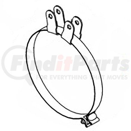 Freightliner 04-27723-000 Diesel PartICUlate Filter (DPF) Clamp - Stainless Steel, 1.8 mm THK