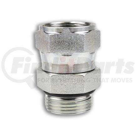 Tompkins 6402-16-16 Hydraulic Coupling/Adapter - Male O-Ring Boss x Female JIC Swivel, Steel