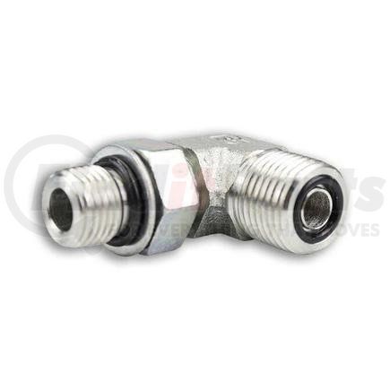 Tompkins 6801-06-06 Hydraulic Coupling/Adapter - MJ x MB 90, Straight Thread Elbow, Steel