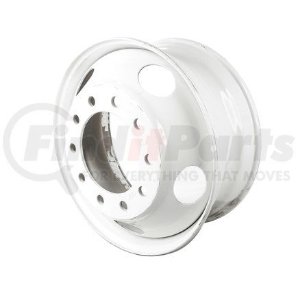 Accuride 50487PKWHT21 Steel 22.5” x 8.25” Wheel - 5 Hand Holes - Powder Topcoat Coating Finish - White