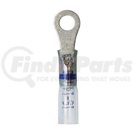 Phillips Industries 1-1623 Ring Terminal - Clear-Vu, 16-14 Ga., #10 Stud, Blue Stripe, Polybag