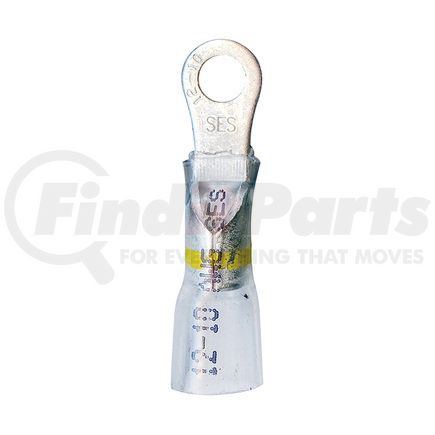 Phillips Industries 1-1633 Ring Terminal - Clear-Vu, 12-10 Ga., #10 Stud, Yellow Stripe, Polybag