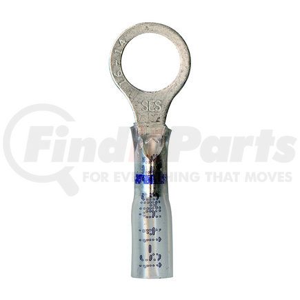 Phillips Industries 1-1626 Ring Terminal - 16-14 Ga., 3/8 in. Stud, Blue Stripe, Polybag