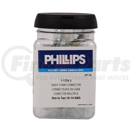 Phillips Industries 1-1724J Multi-Purpose Wire Connector - 16-14 ga., Blue, Heat Required