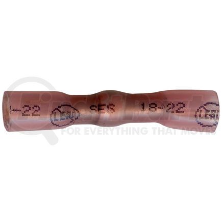 Phillips Industries 1-1863-100 Butt Connector - 22-18 Ga., Red, Quantity 100, Heat Required