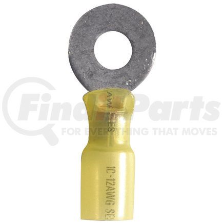 Phillips Industries 1-1934 Ring Terminal - 12-10 ga., Yellow, 1/4" Stud, 25 Pieces, Heat Required