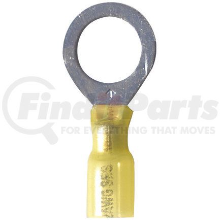 Phillips Industries 1-1937 Ring Terminal - 12-10 ga., Yellow, 1/2" Stud, 25 Pieces, Heat Required