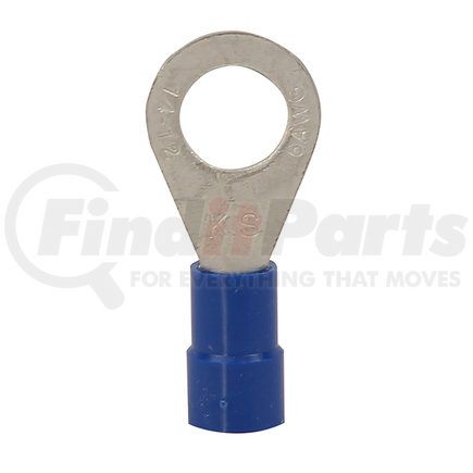 Phillips Industries 1-52364 Ring Terminal - 6 Ga., 1/2 Stud Size, 25 Pcs., Polybag, Blue