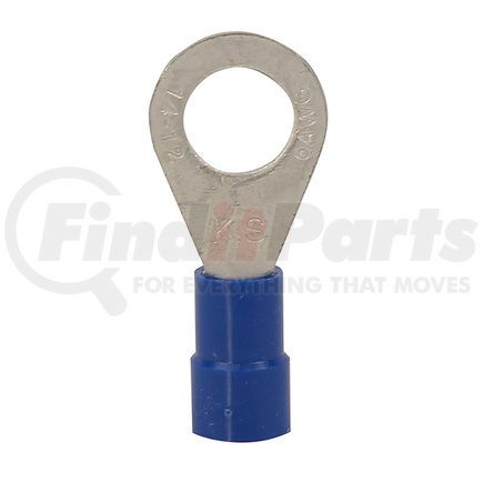 PHILLIPS INDUSTRIES 1-52364 Ring Terminal - 6 Ga., 1/2 Stud Size, 25 Pcs., Polybag, Blue