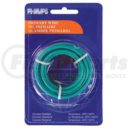Phillips Industries 2-1043 Primary Wire - 18 Ga., Green, 40 ft., Polybag, SAE J1128, Type GPT