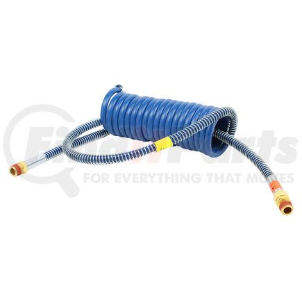 Phillips Industries 11-332 Air Brake Hose Assembly - 12 ft., Blue (Service) Coil Only, with 48 in. Lead