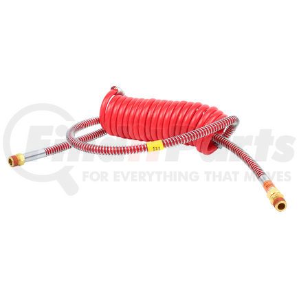 Phillips Industries 11-331 Air Brake Hose Assembly - 12 ft., Red (Emergency) Coil Only, with 48 in. Lead