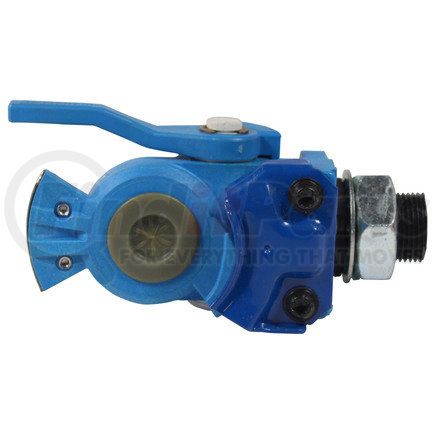 Phillips Industries 12-326 Air Brake Service Gladhand Coupler with Shut-Off Petcock - Bulkhead Mount, Blue