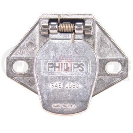 Phillips Industries 15-721 Trailer Receptacle Socket - 2-Hole, Wire Insertion, Solid Pin