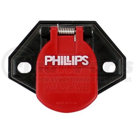 Phillips Industries 16-324 Dual Pole Socket - 2 Mounting Holes, Offset Brass Pin, Bullet Termination