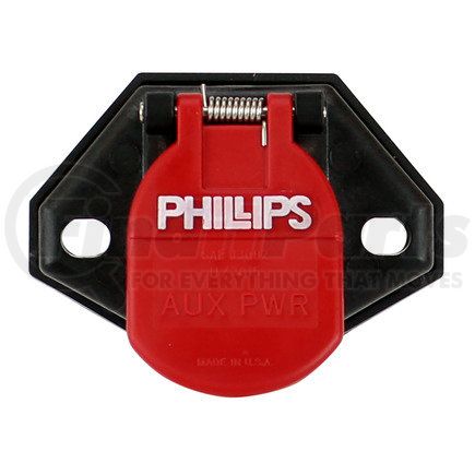 Phillips Industries 16-324 Dual Pole Socket - 2-Hole Mount, Offset Solid Brass Pins Bullet Termination