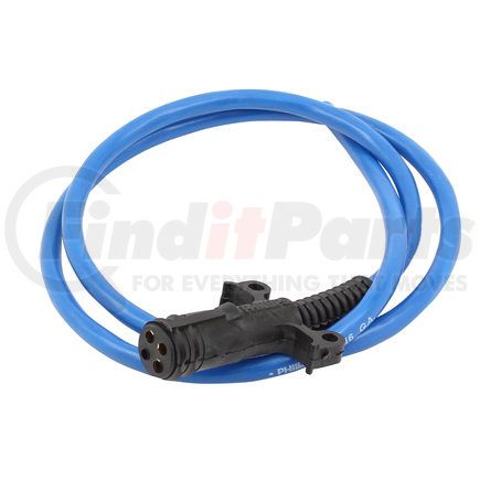 Phillips Industries 19-4102 Trailer Power Cable Plug - 4-Way with 2 ft. Blunt Cut Straight Cable, 4/16 Ga.
