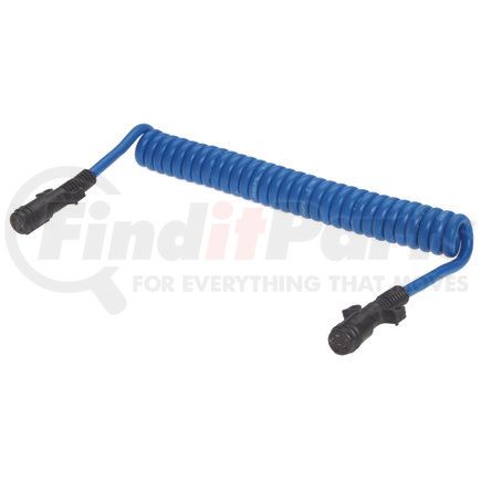 Phillips Industries 19-6708 Trailer Power Cable Plug - 6-Way, 8 ft. Coiled with Thermosealed Plugs