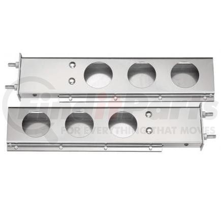 Roadmaster 480S-SL Stainless steel spring loaded 2 piece light bar with round cutouts 6" x 30" x 2.25"