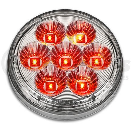 Roadmaster 1907-2RC 4" Red Clear Lens 7 LED STT Light. 3-prong connection