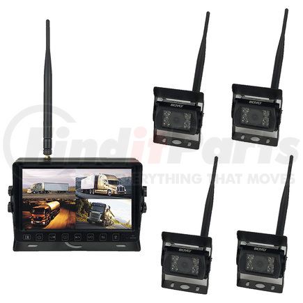 Boyo VTC703AHDQ4 AHD Backup Camera System, Wireless, with 7" Monitor and Backup Camera