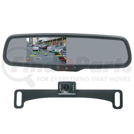 Boyo VTC1743M Rear View Mirror, 4.3", with Mirror and IR Camera, 120-170 Degree Viewing Angle