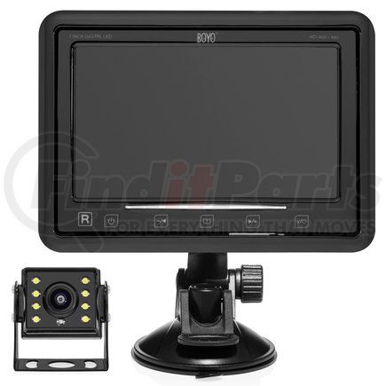 Boyo VTC207AHD Video Monitor - Dash Monitor, 7", with Heavy Duty Backup Camera