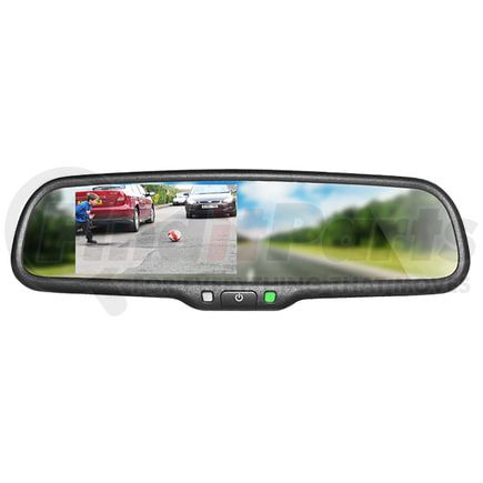 Boyo VTM43M Rear View Mirror, with 4.3" TFT/LCD Backup Camera Monitor, 2 Video Input, with Universal Fixed Mounting Bracket